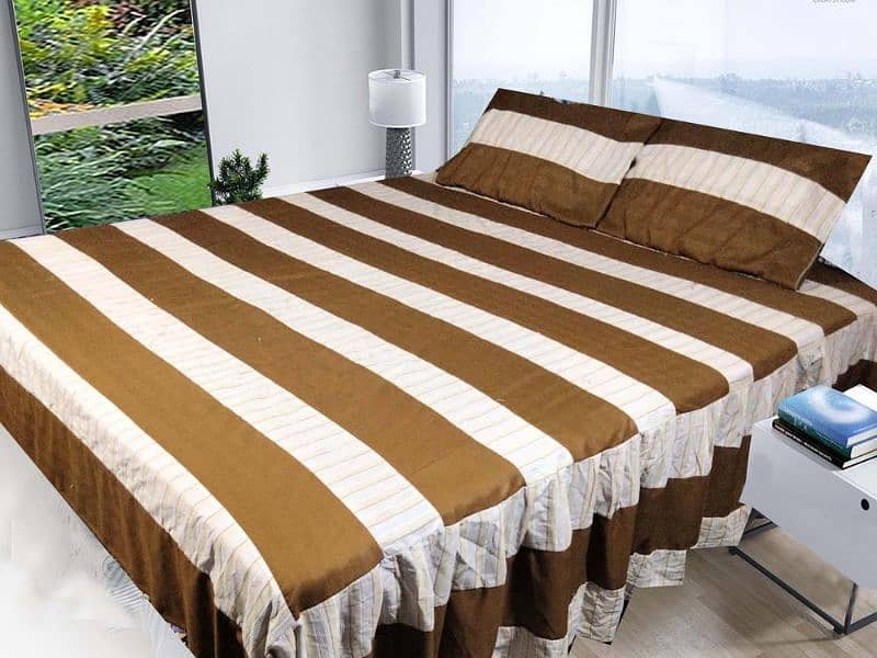 3 piece cotton patchwork double bed sheet 5