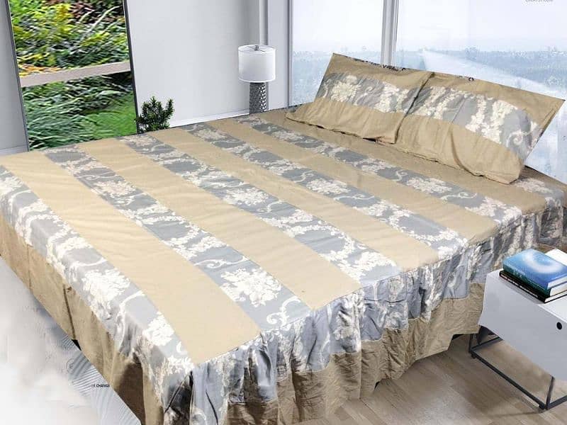 3 piece cotton patchwork double bed sheet 7