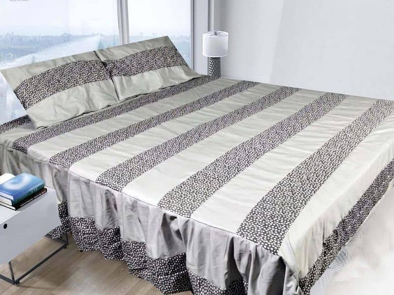 3 piece cotton patchwork double bed sheet 9