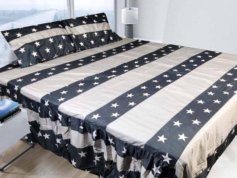 3 piece cotton patchwork double bed sheet 13