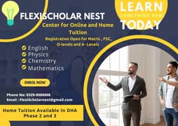 Online and Home Tuition Available for Matric, FSC, O-levels, and A-le