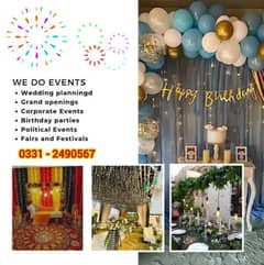 BIRTHDAY, NIKKAH, EVENTS PLANNER AND DECOR PHOTOGRAPHY VIDEOGRAPHY ALL