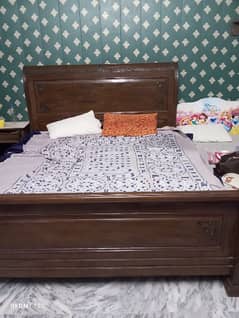 Good Condition Wooden King Size bed set.