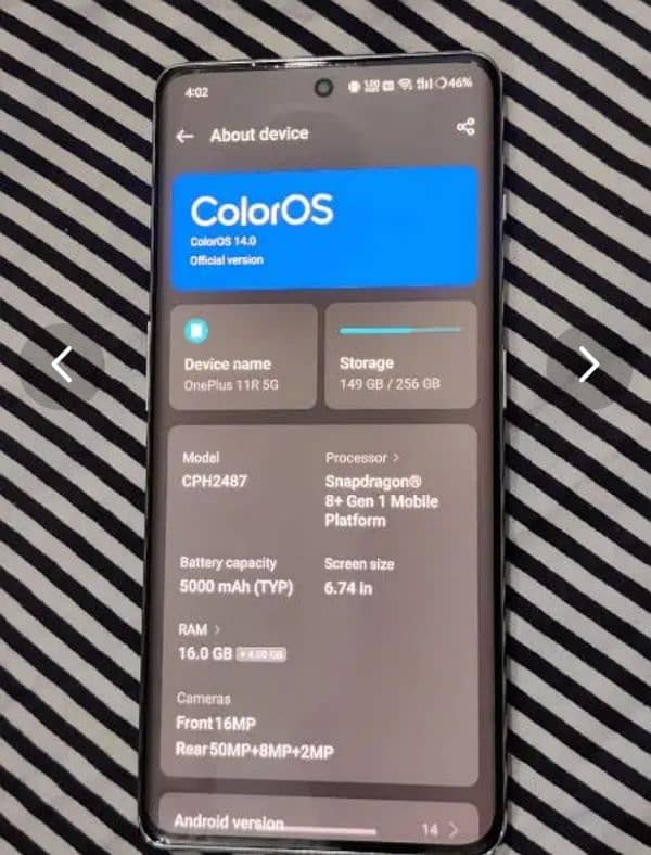 oneplus11R 16ram 256gb memory brand new condition android14 1