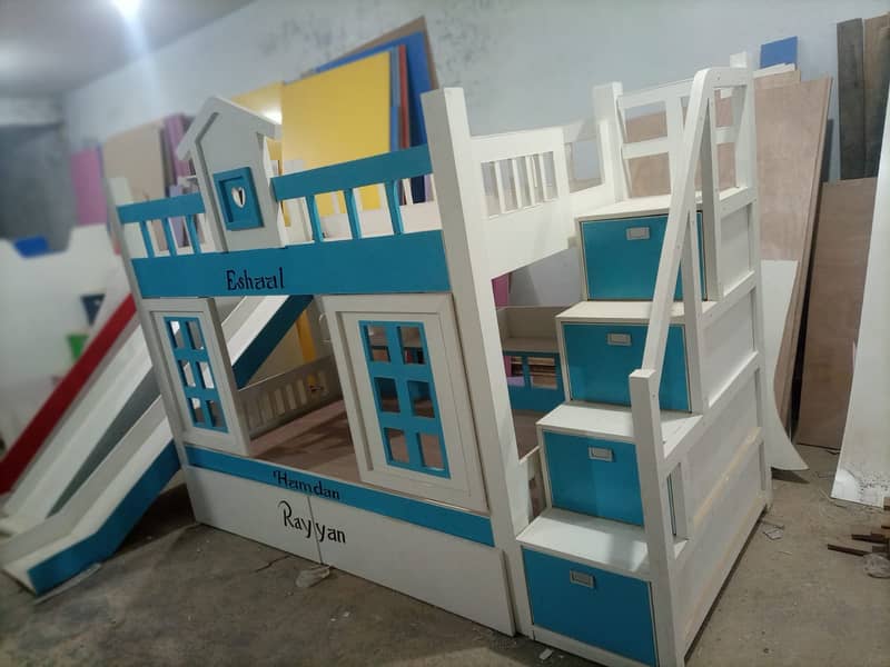 Bunk bed | Kid wooden bunker bed | Baby bed | Double bed | Triple bed 18