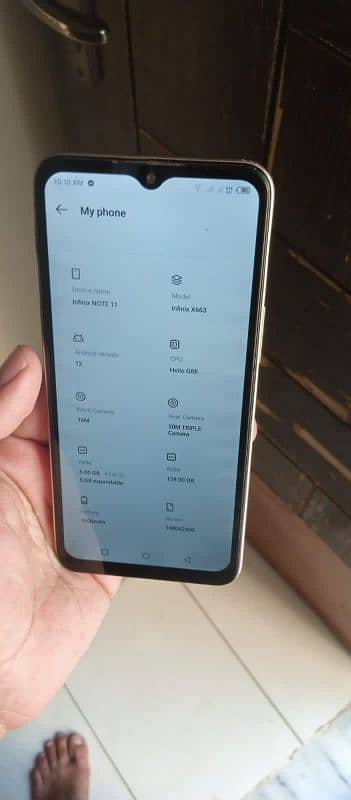 infinix note 11 (6+5/128) Add parh 10