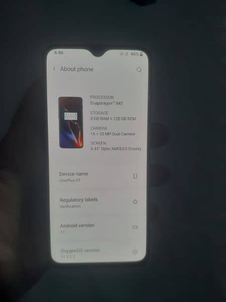 oneplus 6T 8/128 Dual Sim Approved 1