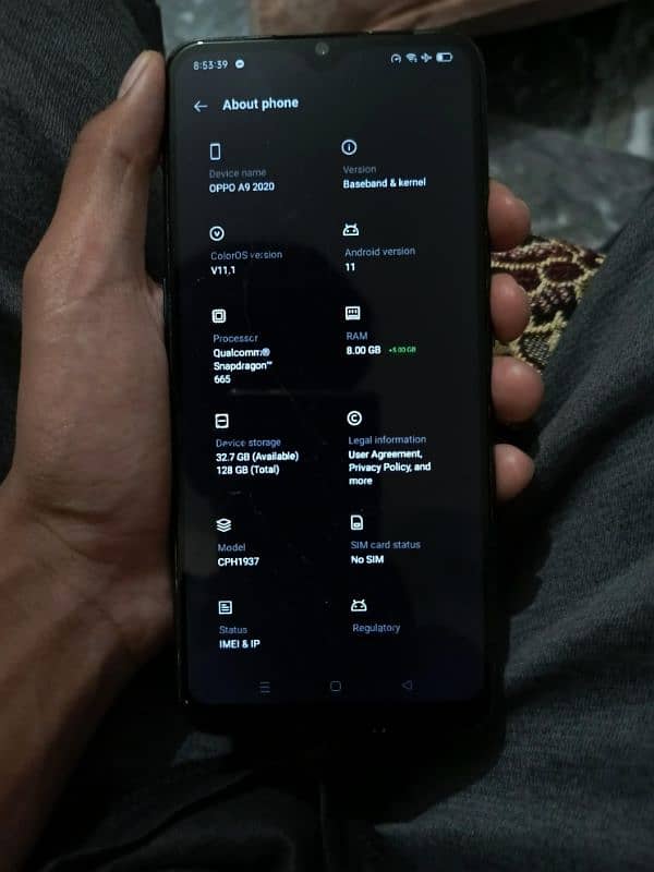 OPPO A9 2020 8GB/128GB | NON PTA | EXCHANGE POSSIBLE 7