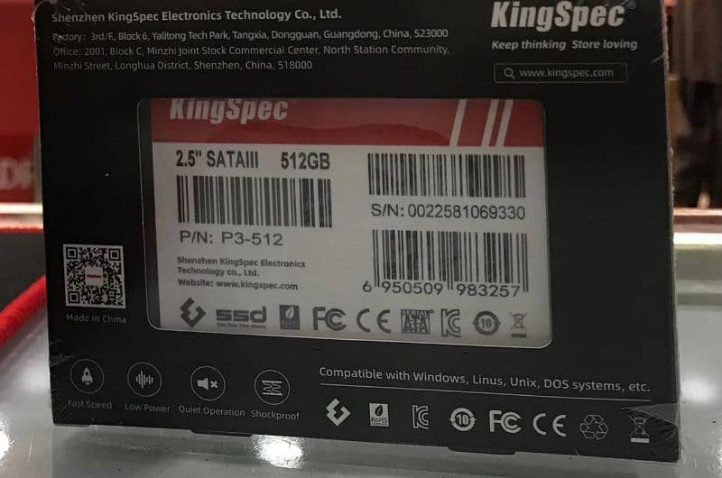 KingSpec 2.5" SATA SSD 512GB 1