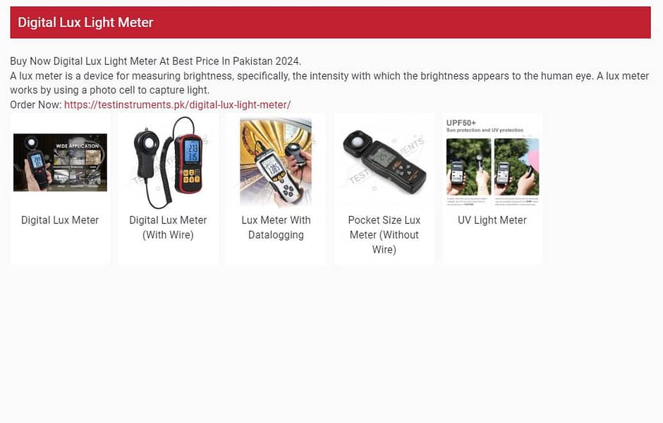 Digital Lux Light Meter in Pakistan 1