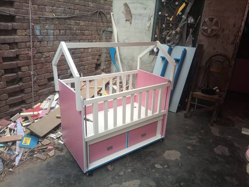 Baby cot | baby bed | wooden cot | kids bed | kids crib coat | swing 7