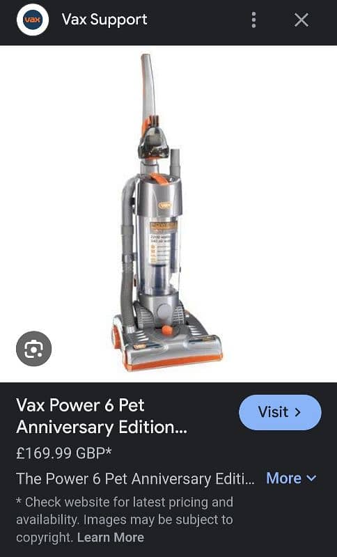 Vax power 6 pet upright vacuum cleaner 4