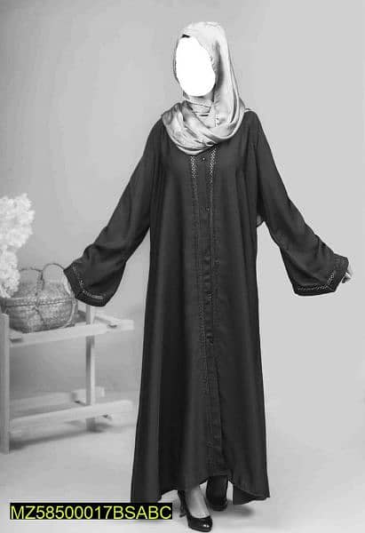 brown abaya with zipper belt and plain black  abaya 10