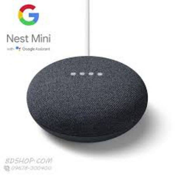 Google Nest Mini (2nd Gen) with Google Assistants like Amazon Alexa 3