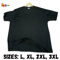 Export Quality Cotton Oversized T Shirts for Men Black Basic T Shirt