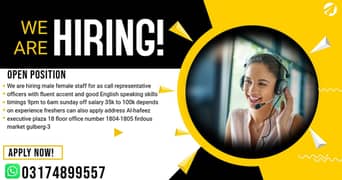 Call Center Jobs Available for Experience Male & Female