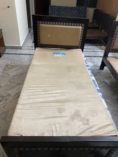 single bed and mattress