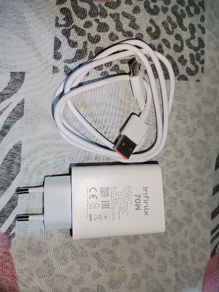 70W infinix Note 40 Pro Box Pulled Charger 100% original 1