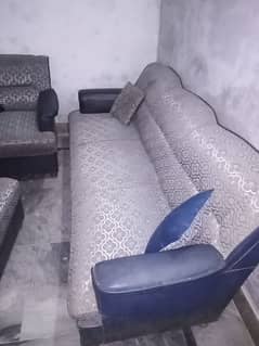 5 seater blue color sofa set