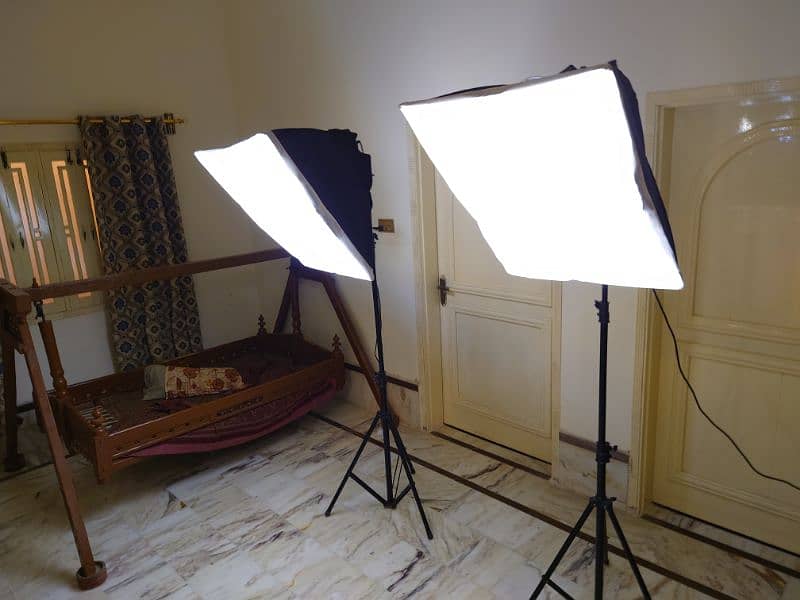 Softbox Lights Full Size (9 Bulbs Holder), Studio Lights, Green Screen 1