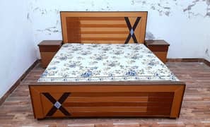 Bed with 2 Side Tables New Condition