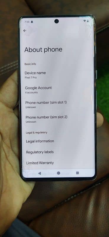 google pixel 7 pro mint condition 10/9.8 2