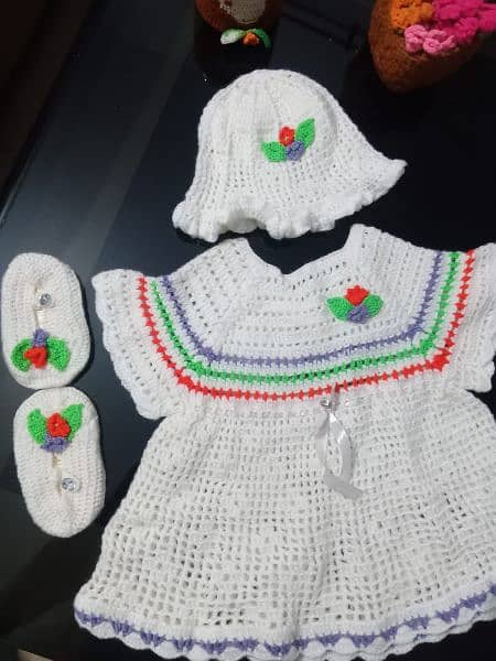 Baby crochet frocks caps available low prices 0