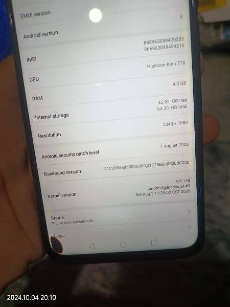 Huawei y9 2019 all ok pta approved 4+64 gb 7