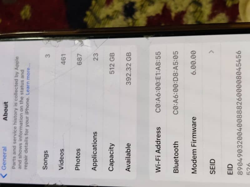 I phone x s max 
512
10/10conditon
Batery change 
Pta aprove
Box b ha 5