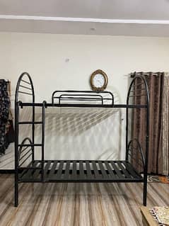 Heavy Duty Double Bunk Iron Bed Bunker