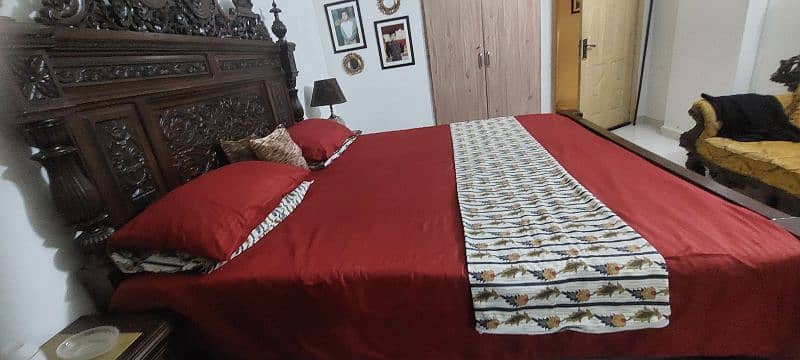 pure  wooden bed set 0