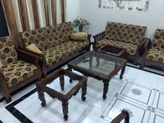 7 seater sofa 35 and tables 30