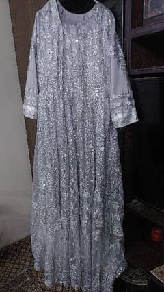 silver heavy maxi for walima bride 0