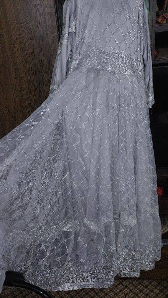 silver heavy maxi for walima bride 1