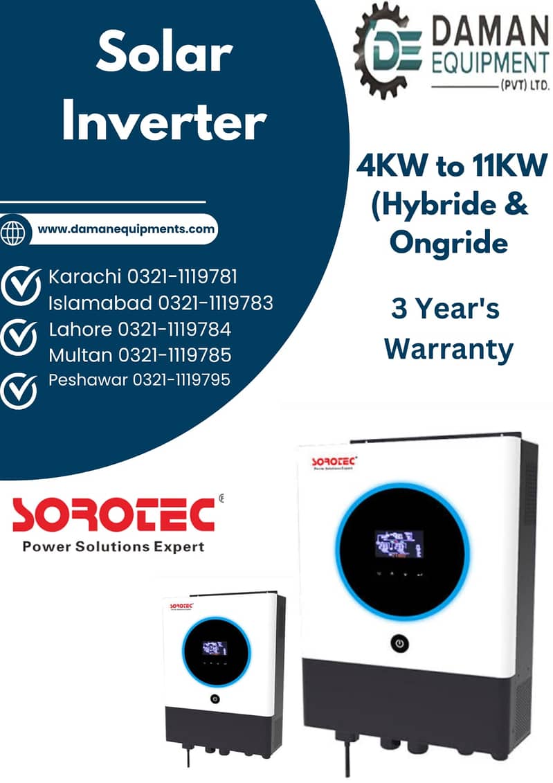 Sorotech Hybrid Solar Inverter REVO VM IV PRO T + WIFI 4kW 0