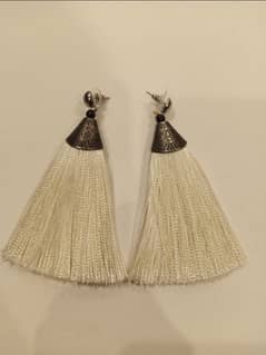 White earrings