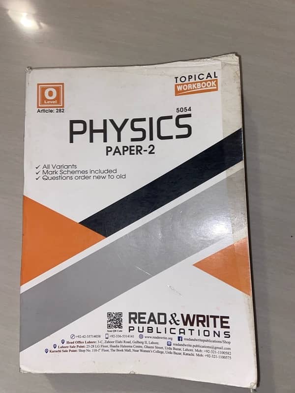 OLEVEL PASTPAPERS READ AND WRITE PUBLICATION PHYSICS P2 & CHEMISTRY P2 1