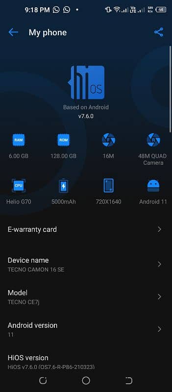 Tecno Camon 16SE 2