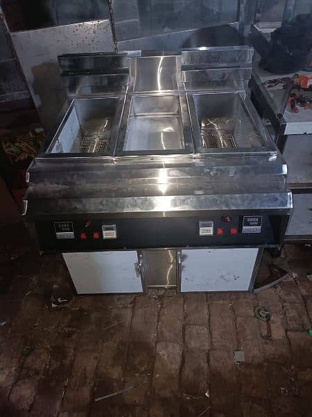 Fryer 2 tube Fryer 2 tube with sisliz Fryer double 16.16 liter 1