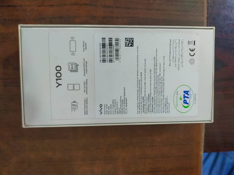 Vivo Y100.8GM RAM.  256GB Memory.  100% 2