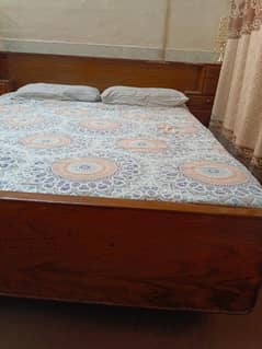 Double bed without mattress