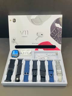 V11 Smart Watch  wid Airbuds