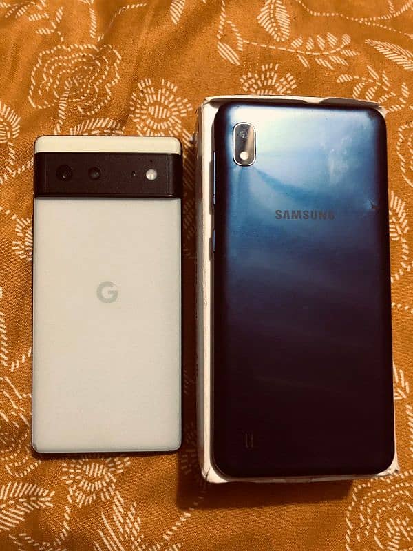 Google pixel 6 or Samsung a10 with box only exchange 1