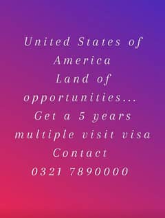 USA 5 years Multiple Visit Visa