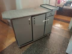 Big Iron stand with storage cabinet 0