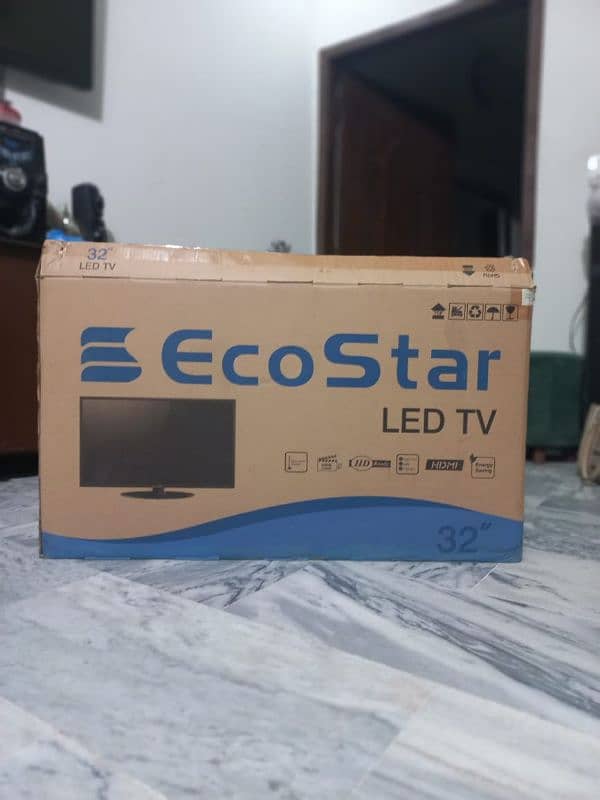 ecostar led tv simple 32 inch all okay complete box 1