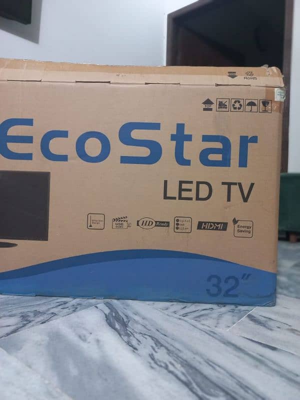 ecostar led tv simple 32 inch all okay complete box 3