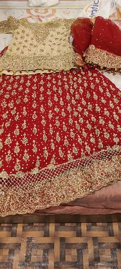 Elegant Red and Gold Bridal Dress - Perfect for Your Special Day!