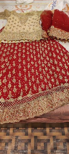 Elegant Red and Gold Bridal Dress - Perfect for Your Special Day! 0