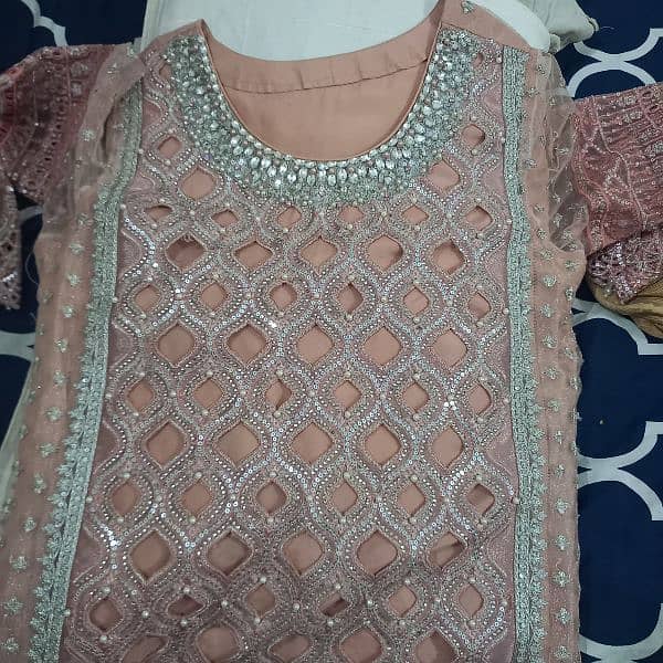 pearls dress with sitara cut work 7